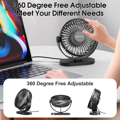 Whisper-Quiet Portable Workspace Fan